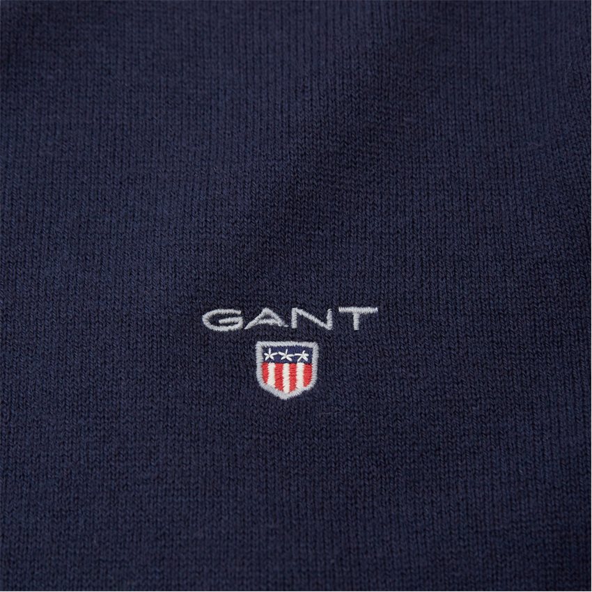 Gant Stickat D2. COTTON WOOL C-NECK 8060035 EVENING BLUE